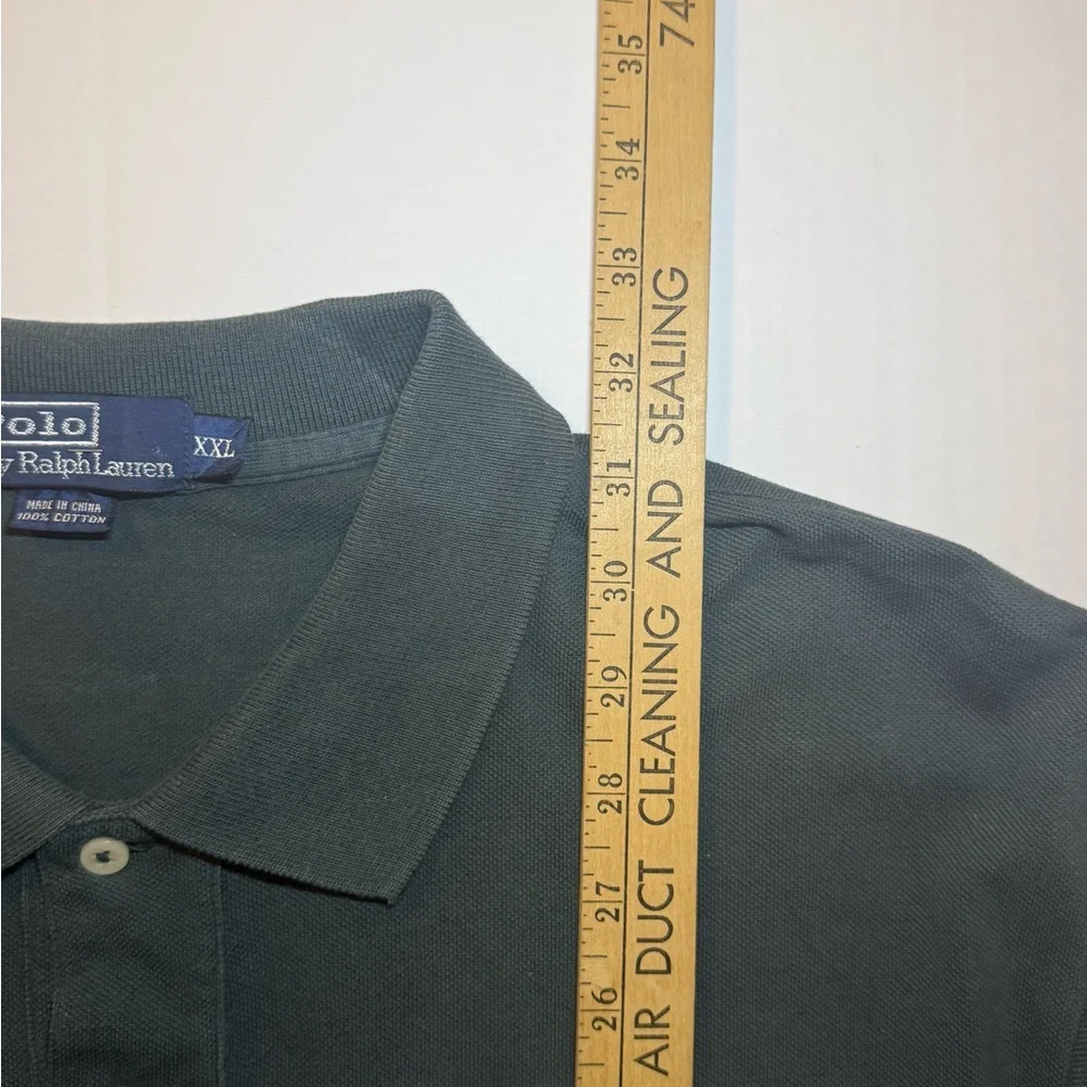 Men's Vintage Polo Ralph Lauren Green Tie Dye Stripe Green Polo Shirt XXL‎ A7